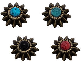 Прикраса КОНЧО 13мм СК-033 цвет бронза з камнем