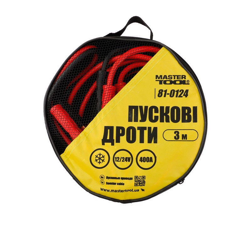 Пускові дроти 400A 3м (12/24v) Mastertool