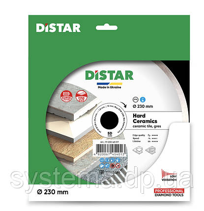 Круг алмазний відрізний Distar 1A1R 230x1,6x10x25,4 Hard ceramics, фото 3