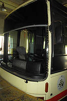 Изготовление и замена лобового стекла на автобусе Van Hool Alizee в Никополе (Украина) 16