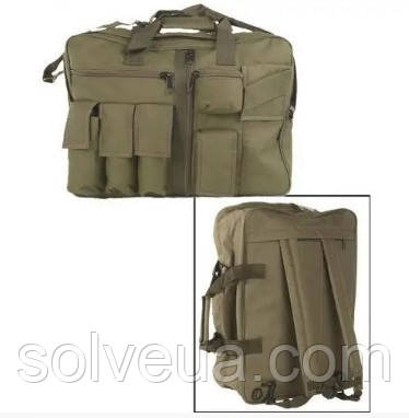 Тактичний Рюкзак/Сумка 2в1 Mil-Tec Cargo Musette 35л 50 х 20 37 см Олива 13830001.solve