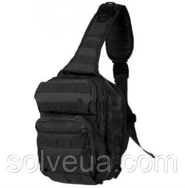 Рюкзак тактичний однолямочний Mil-tec 10 л чорний 14059102.solve