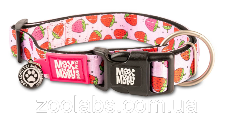 Нашийник для собак Max & Molly Smart ID Collar Strawberry, фото 1
