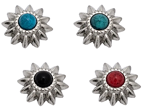 Прикраса КОНЧО 13мм СК-032 колір срібло з камнем