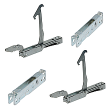 Петлі (L-155 мм) для печі Smeg Alfa, Apach та ін. + притискні кронштейни (ремкомплект)