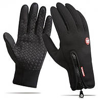 Сенсорные осенние перчатки для спорта Windstopper, водонепроницаемые перчатки для езды на велосипеде