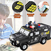 Дитяча машинка з кодовим замком і відбитком пальця Електронний сейф "Машина поліції" Cash Track
