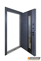 Вхідні двері з терморозривом модель 367 Ufo колір Ral 7016 + Антрацит/Біла, фото 5