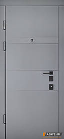 Трьохконтурні вхідні двері модель Moderna комплектація Grand