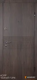 Вхідні двері модель Miriel вулична плівка Темний горіх