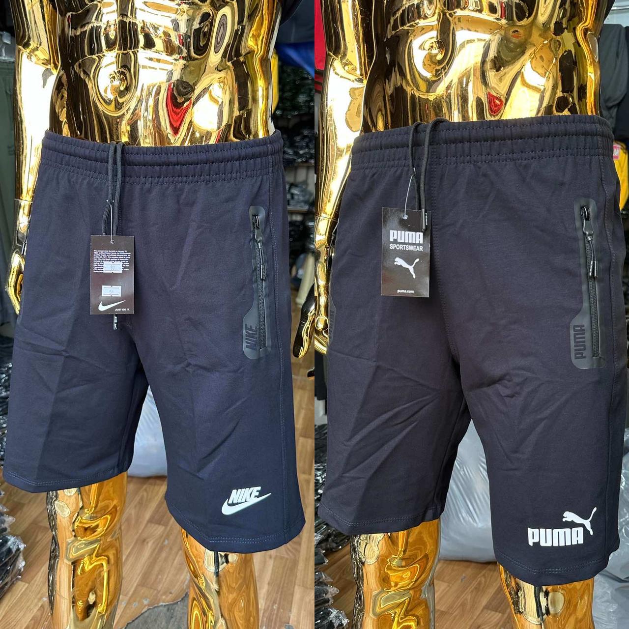 Чоловічі брендові трикотажні спортивні шорти Nike (Найк), чоловічі повсякденні чорні. Чоловічі шорти, фото 1