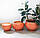 Набір горщиків для квітів 3 шт "Куля" Оранжевий Rezon горщик керамічний, фото 4
