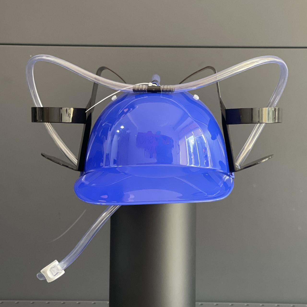 Каска для алкоголю, синя, Шлем для пива, фото 1