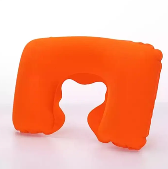 Надувна подушка-підголівник для подорожей 40*25 см Жовтогарячий (KG-9913)