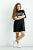 Плаття жіноче трикотажне на літо тканина "Кулір" колір чорний, фото 6