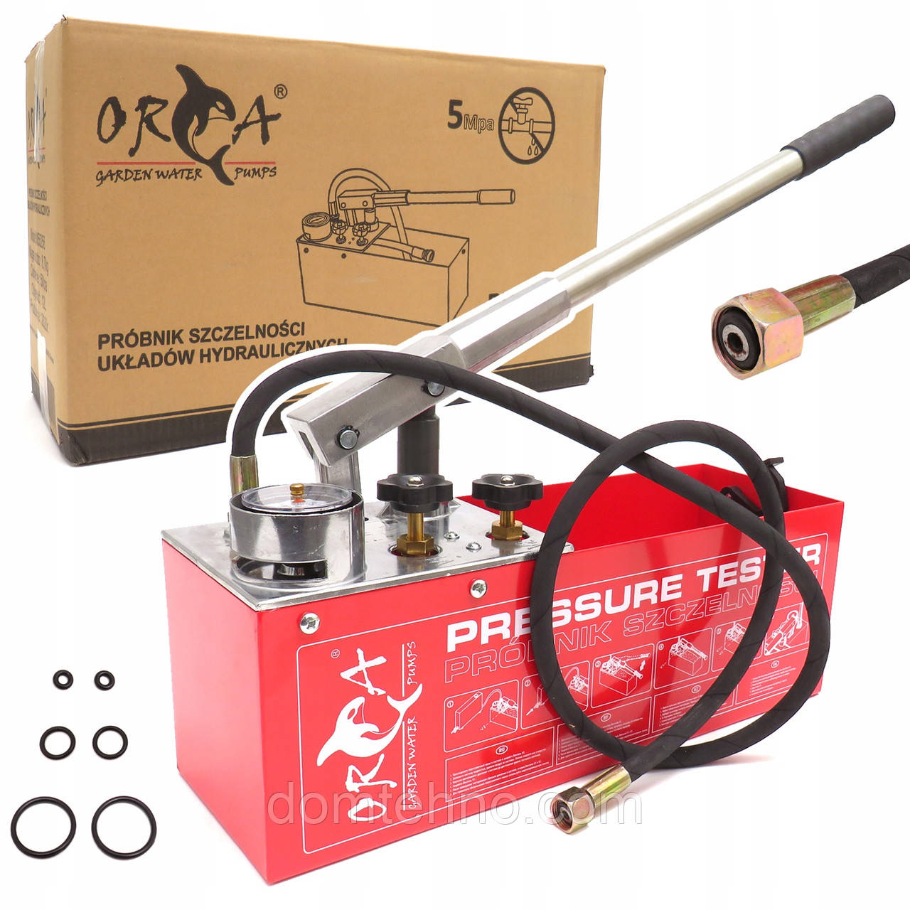 Ручний насос для точних та швидких обпресувань, тестер на герметичність MAR-POL M55256, фото 1