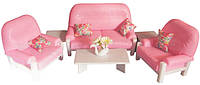 Гостиная принцессы для кукол Барби мебель кукольная диван кресло столик стулья Gloria