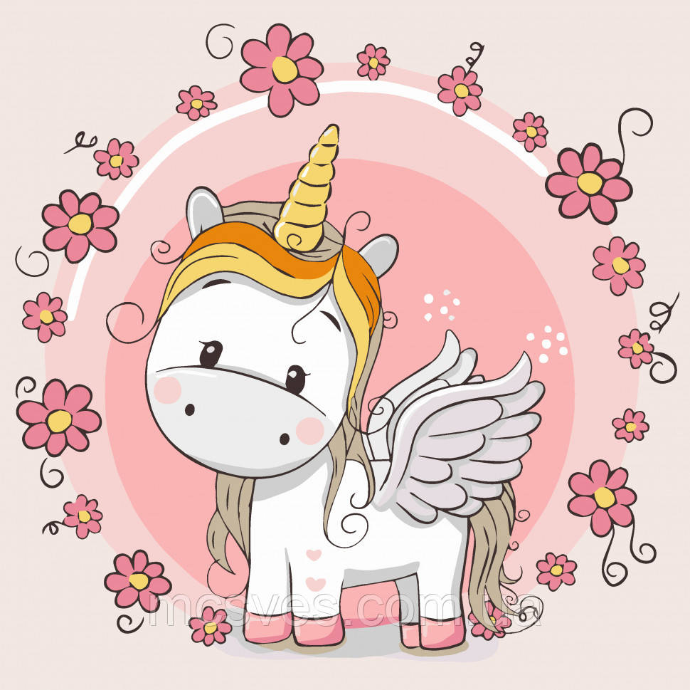 Картина за номерами "Єдиноріжка з крилами" 30х30 15501-AC, фото 1