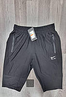 Чоловічі брендові подовжені спортивні шорти Nike (Найк), чоловічі повсякденні чорні. Чоловічий одяг