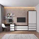 Комплект меблів у вітальню, шафа R-9 тумба R-6 стіл R-1 полиці М-22, фото 6