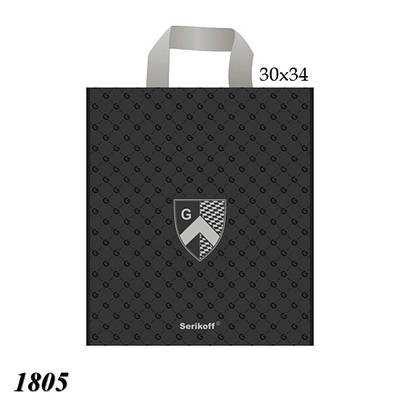 Пакет Serikoff Гранд чорний 30х34 см (50шт)