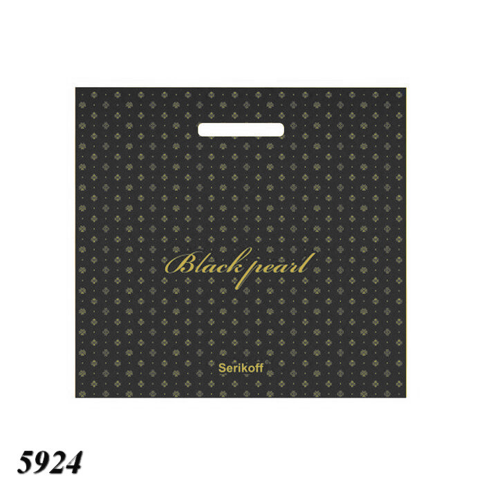 Пакет Serikoff Перлина чорний 45х54 см (25шт), фото 1