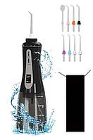 Іригатор для ротової порожнини портативний Oral Irrigator Waterproof IPX7 Чорний