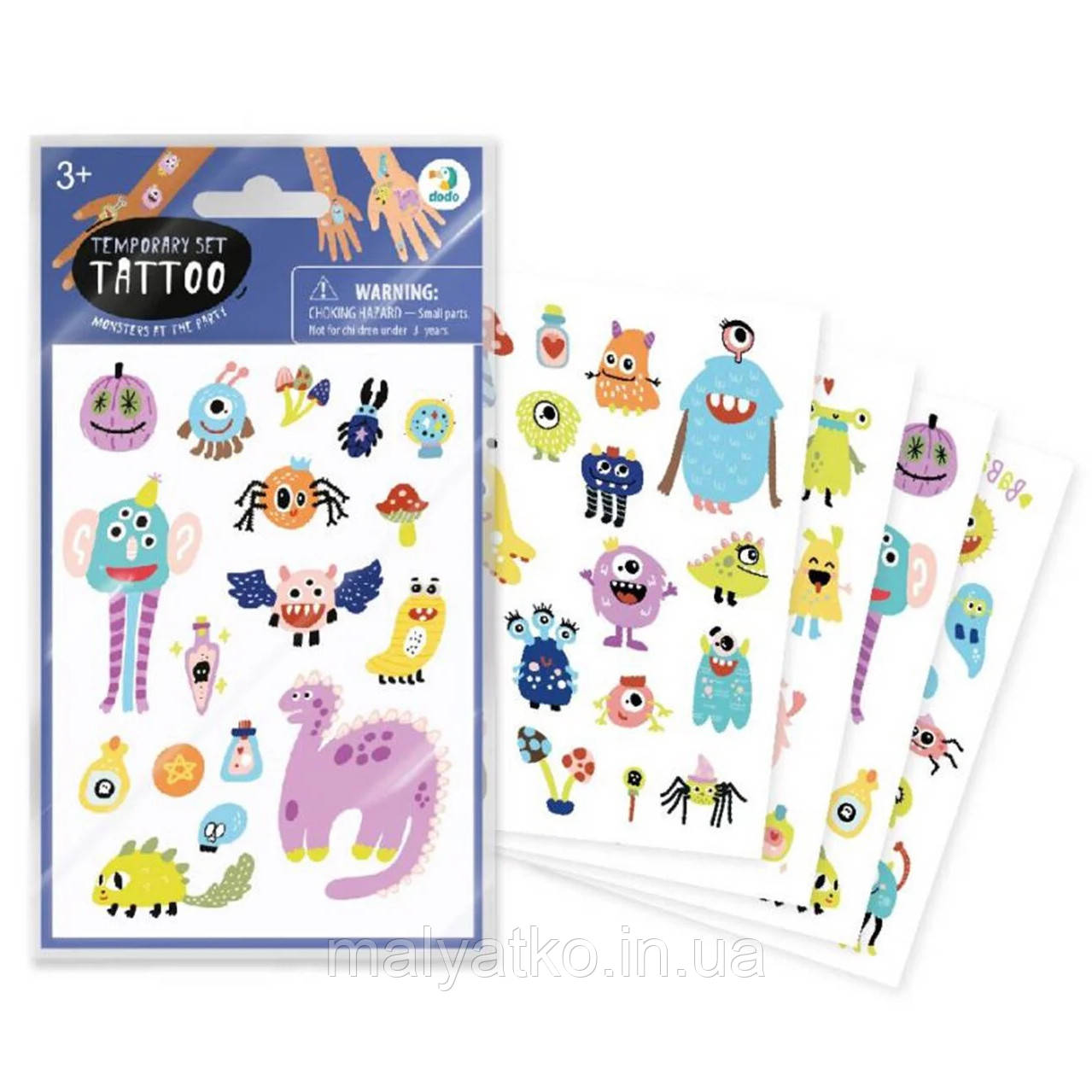 Набір дитячих тимчасових татуювань "Монстри" арт. 301099, фото 1