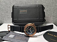 Чоловічий годинник часы San Martin Tuna Bronze 300m Automatic Sapphire нові