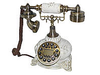Стационарный телефон в ретро стиле "Цветочек", 26х25х21 см ( 9020C)