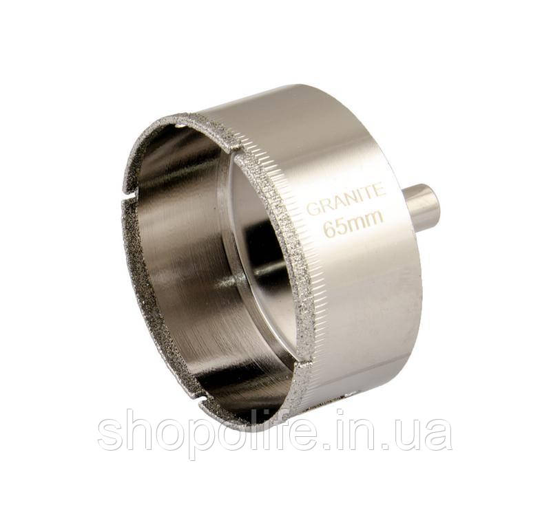 Свердло трубчасте GRANITE з алмазним напиленням для скла та плитки 65 мм 2-01-265 SPL, фото 1