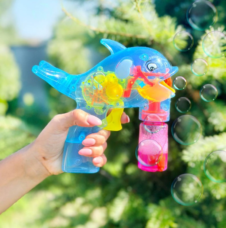 Пістолет з мильними бульбашками Bubble Fun 688 А  Дельфін Блакитний