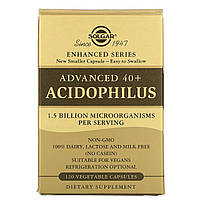 Пробиотики улучшенный ацидофилус 40+ Solgar (Advanced 40+ Acidophilus) 120 вегетарианских капсул