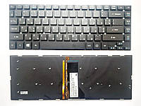 Клавиатура для ноутбука Acer Aspire ES1-511 черная с подсветкой, без рамки UA/RU/US