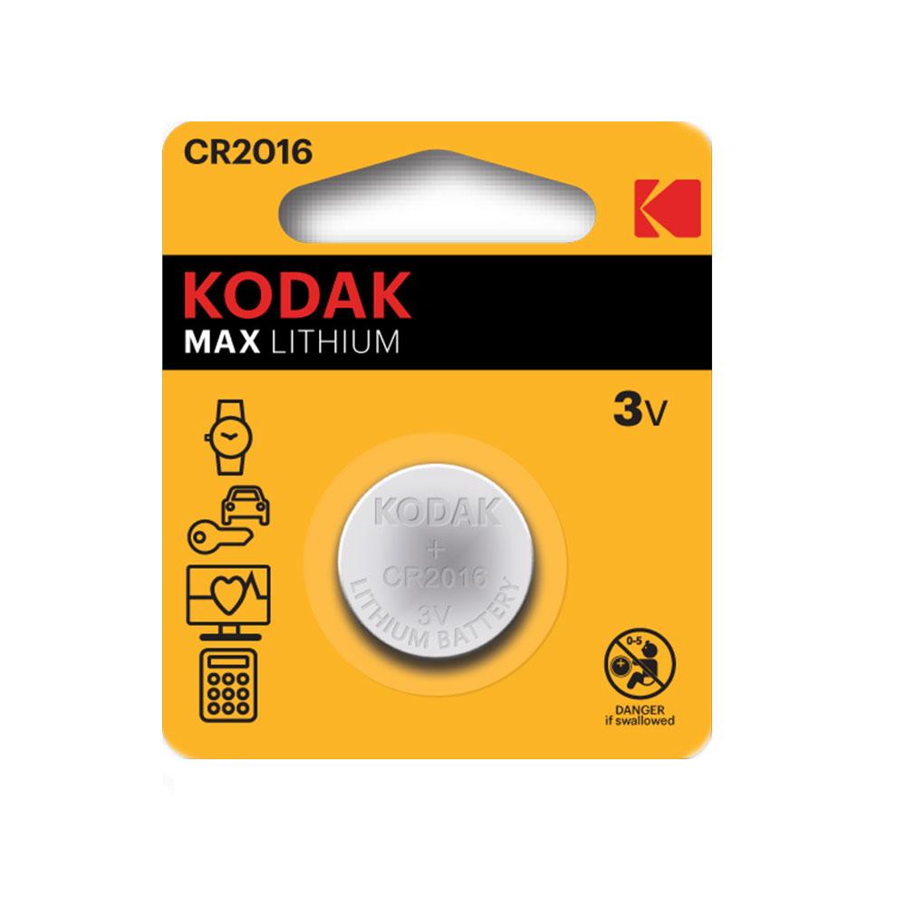 Батарейка CR2016 Kodak Max Lithium (3v) 1шт.