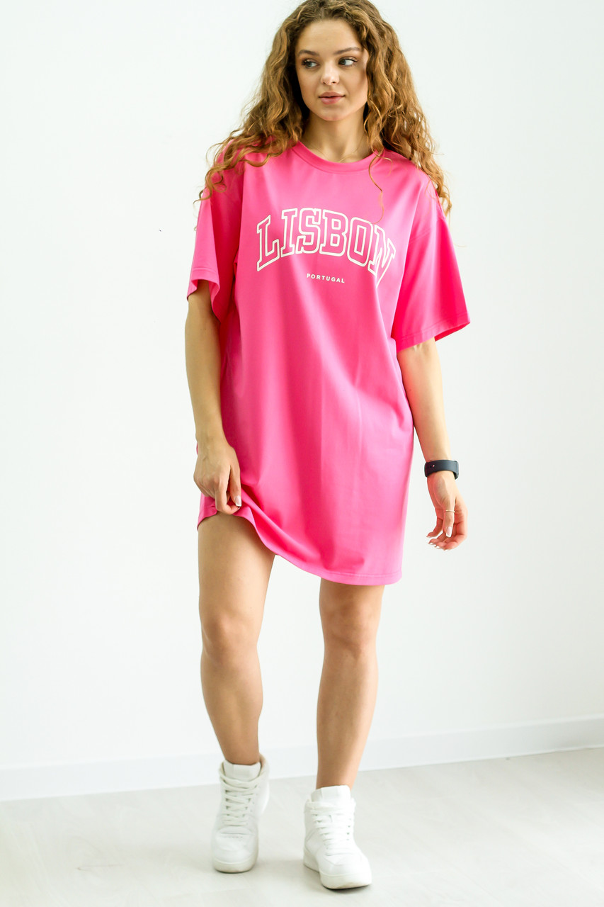 Плаття жіноче трикотажне на літо тканина "Кулір" колір рожевий