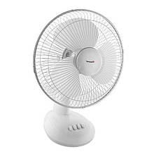 Настільний вентилятор MS 1625 Fan 12" 40W Білий