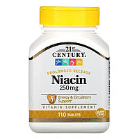 Витамин В3 21st Century (Niacin) 250 мг 110 таблеток