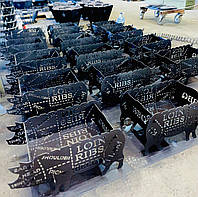 Мангал розбірний "Кабанчик - BBQ"( Соловїною) з решіткою з неіржавкої сталі.+Подарунок., фото 9