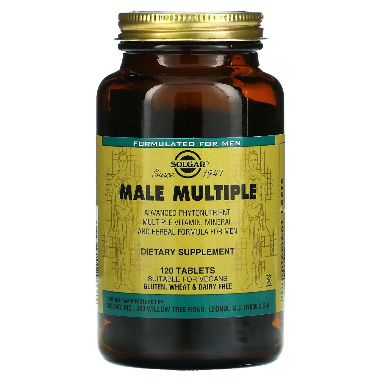 Мультивитамины для мужчин Solgar (Male Multiple) 120 таблеток - фото 1 - id-p1886404805