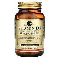 Витамин Д3 Solgar (Vitamin D3) 55 мкг 2200 МЕ 100 растительных капсул
