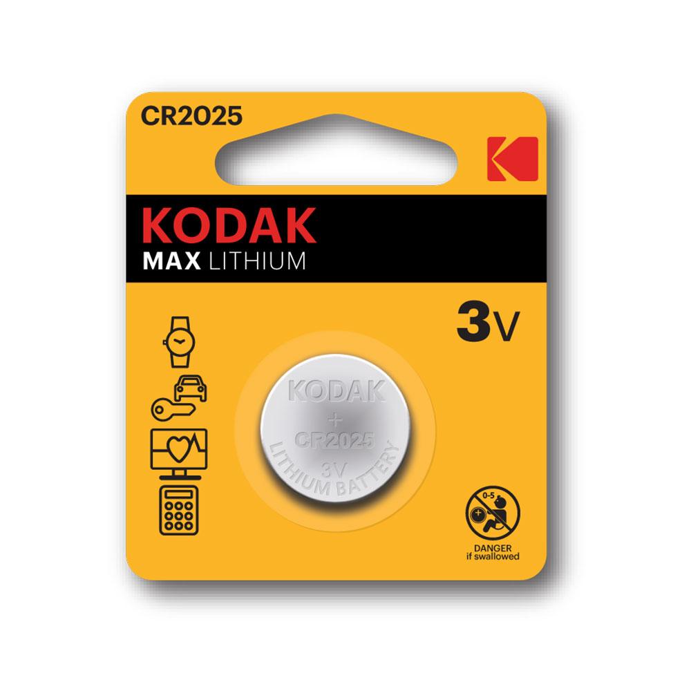 Батарейка CR2025 Kodak Max Lithium (3v) 1шт.
