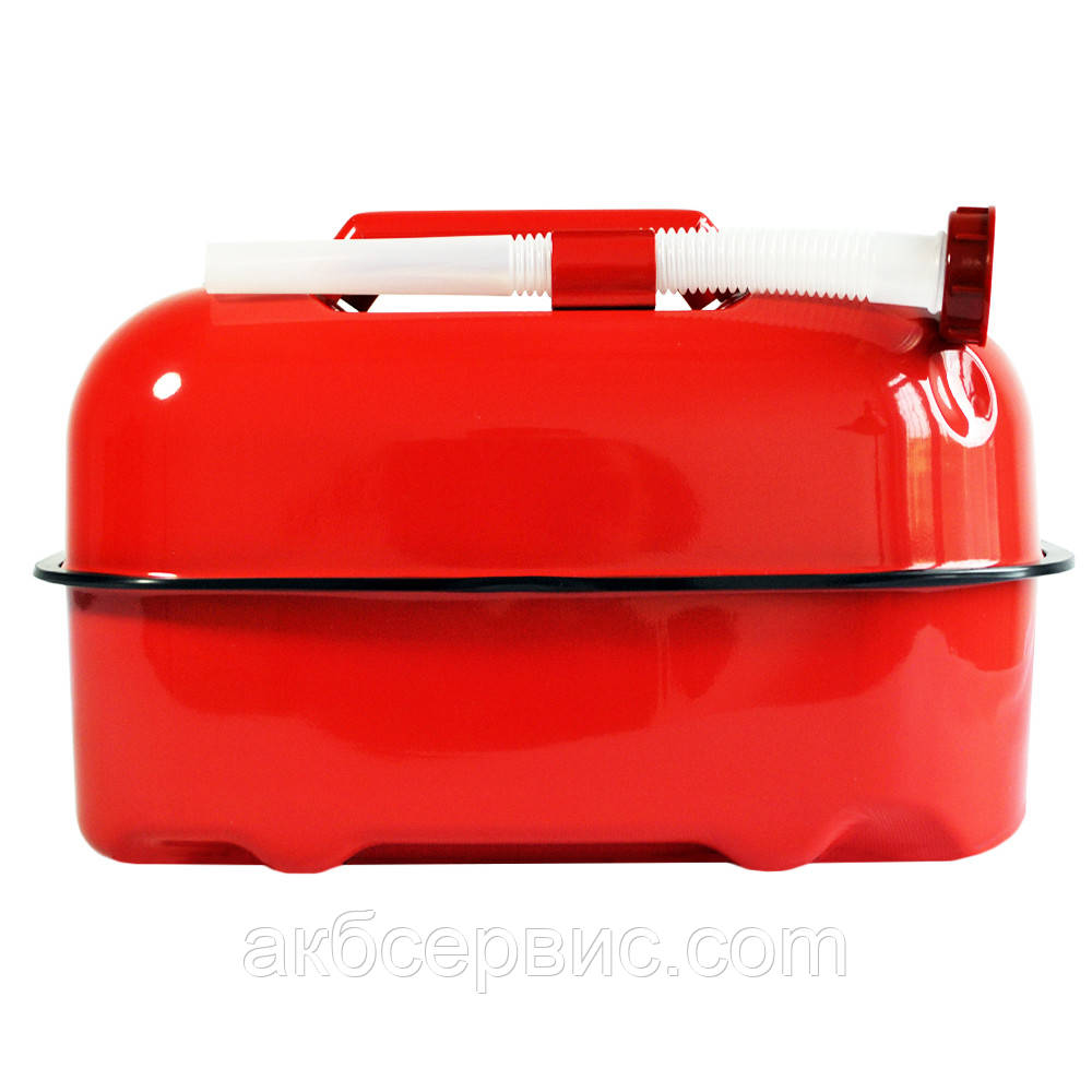 Каністра вертикальна 20 л. червона метал, фото 1