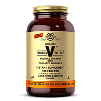 Мультивитамины без железа формула VM-75 Solgar (Multiple Vitamins) 180 таблеток