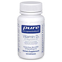 Вітамін Д3 Pure Encapsulations (Vitamin D3) 1000 МО 60 капсул