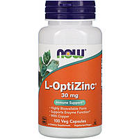 Цинк ОптиЦинк Now Foods (OptiZinc) 30 мг 100 капсул