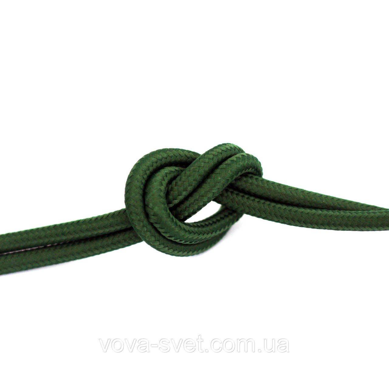 Дріт у тканинному обплетенні (темно-зелений) new collection