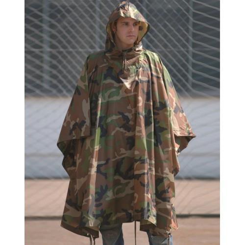 Пончо Mil-Tec американське (Rip-Stop) WOODLAND 10630020