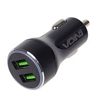 Автомобильное зарядное устройство VOIN 36W, 2USB QC3.0, 12/24V (3.6-6.5V/3A, 6.5-9V/2A, 9V-12V/1.5) (C-36205Q)