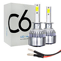 Комплект LED ламп C6 H1, 2шт, 36W / Автомобильные светодиодные лампы / Автолампы